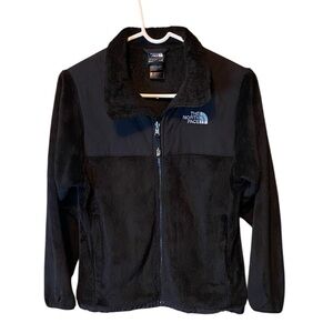 The North Face Girls Denali Black Fleece Jacket Coat Size Large 14/16